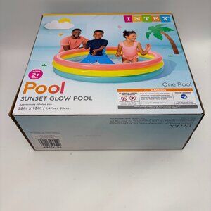 Intex Sunset Glow Kids Inflatable Pool 58" Kiddie Pool Outdoor Summer Pool